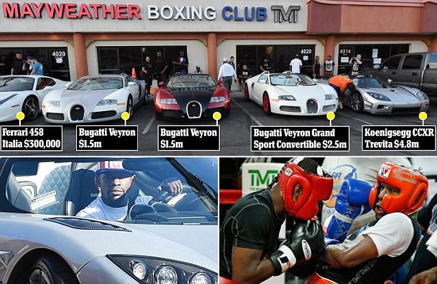 Floyd Mayweather Pamer Mobil Mewahnya Jelang Hadapi Andre Berto 